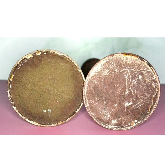 Vintage Style Fluted Metal Candlestick Holder Ornate Beaded Design Distressed - Picture 7 of 7